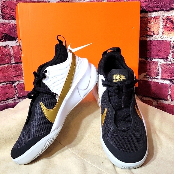 Nike Other - Nike Black, White, and Gold Athletic Shoes Brand New